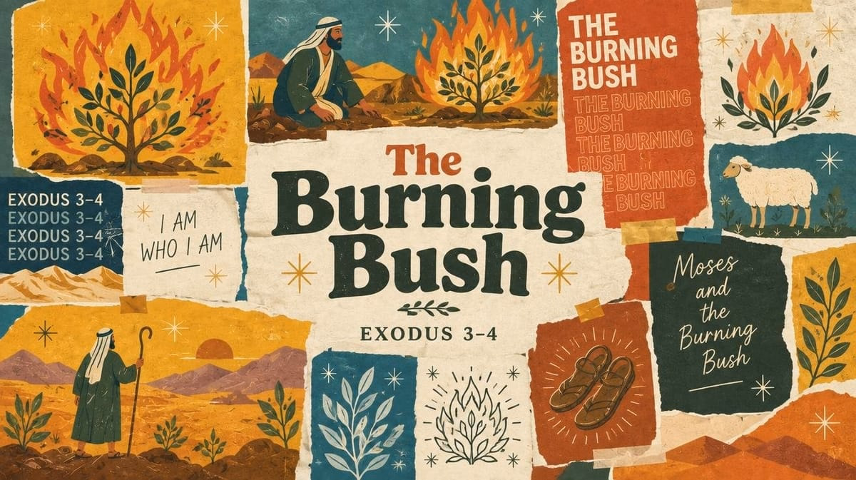 The Burning Bush sermon graphic blending Storyboard and Poster Wall