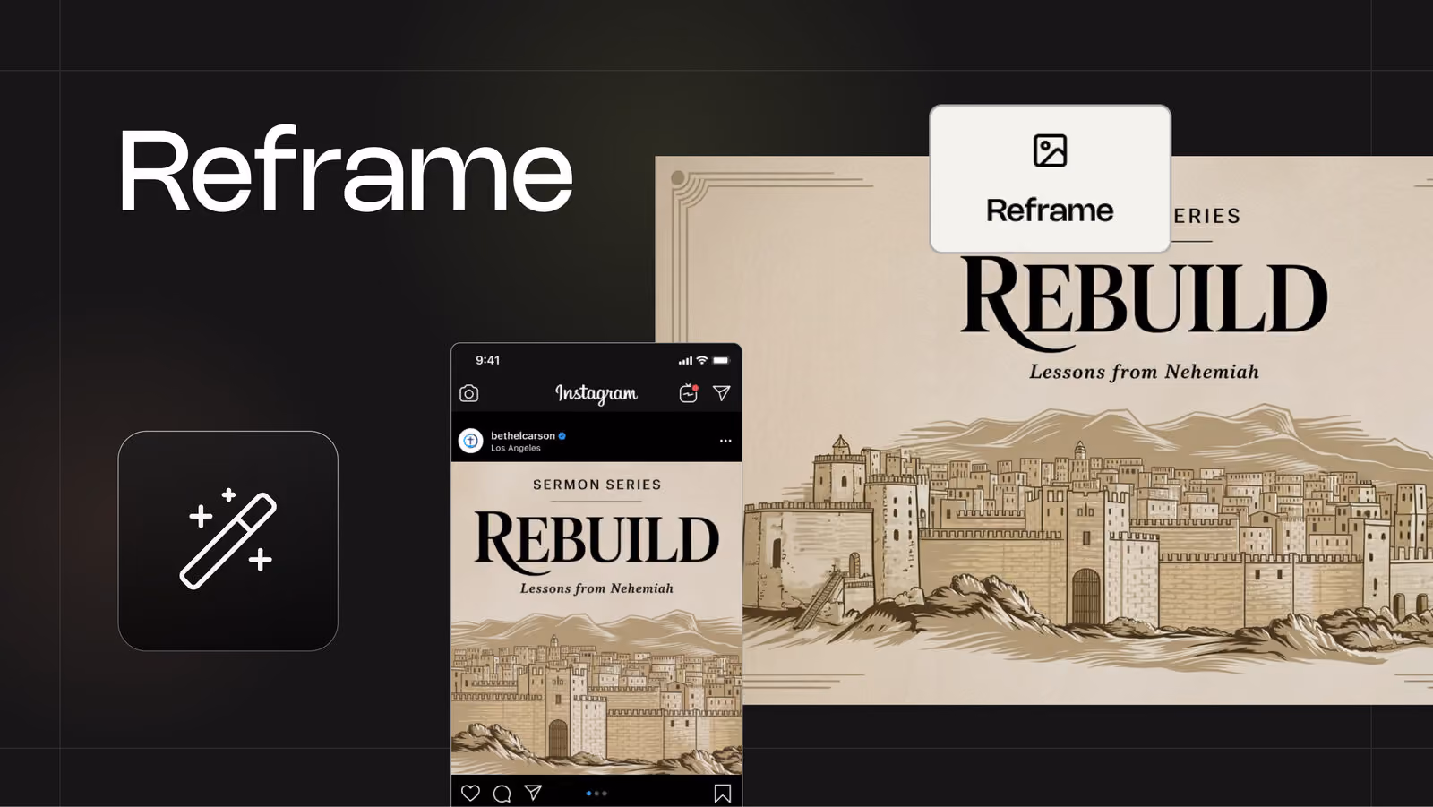 Reframe church graphics into new aspect ratios